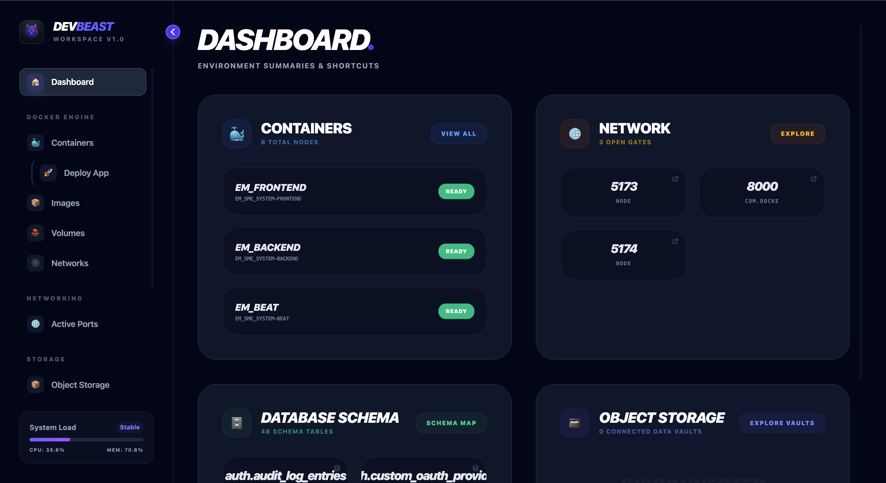DevBeast Interface Slide